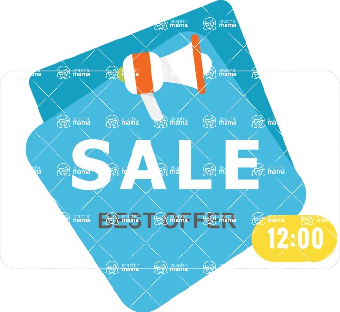 Sale Banner Templates Collection - Vector Sale Label With Starts Time